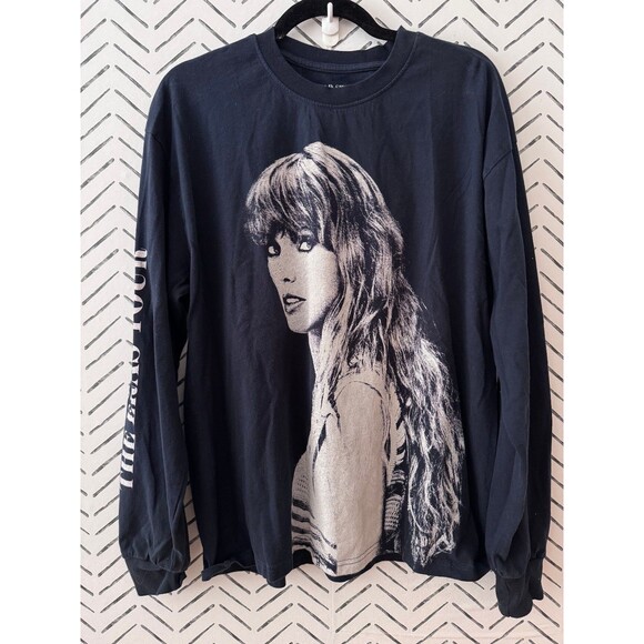 Taylor Swift The Eras Tour Shirt Women's Large Blue Long Sleeve Concert Swiftie - Picture 1 of 7